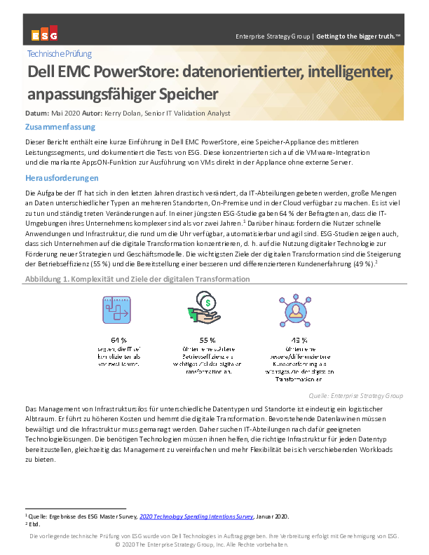 Dell EMC PowerStore: datenorientierter, intelligenter, anpassungsfähiger Speicher