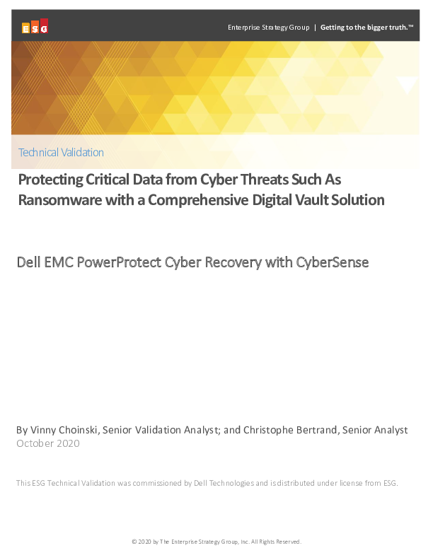 Protecting Critical Data from Cyber Threats Such As Ransomware with a Comprehensive Digital Vault Solution