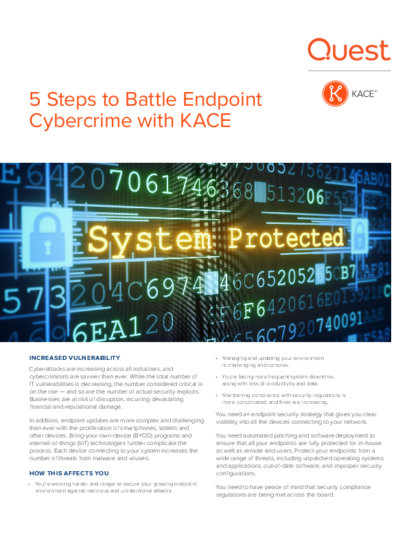 5 Steps to Battle Endpoint Cybercrime with KACE