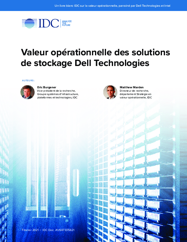 Valeur opérationnelle des solutions de stockage Dell Technologies