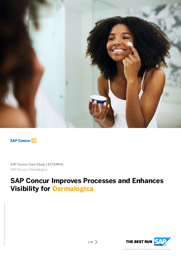 SAP Concur Improves Processes and Enhances Visibility for Dermalogica