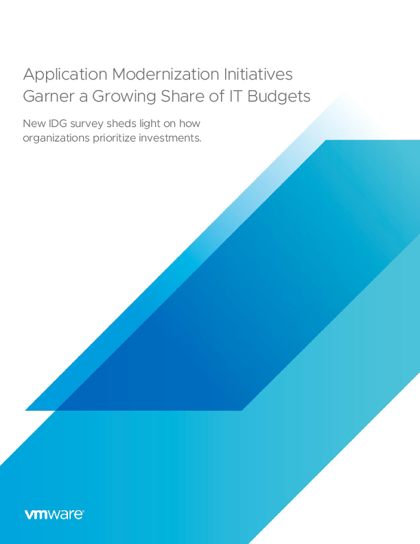  Application Modernization Initiatives Garner a Growing Share of IT Budgets