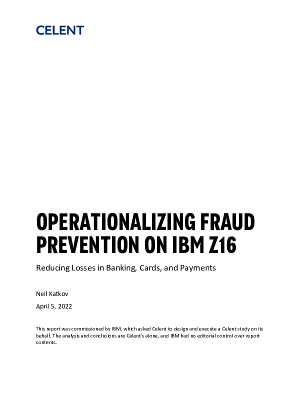 Operationalizing Anti-Fraud on the Mainframe