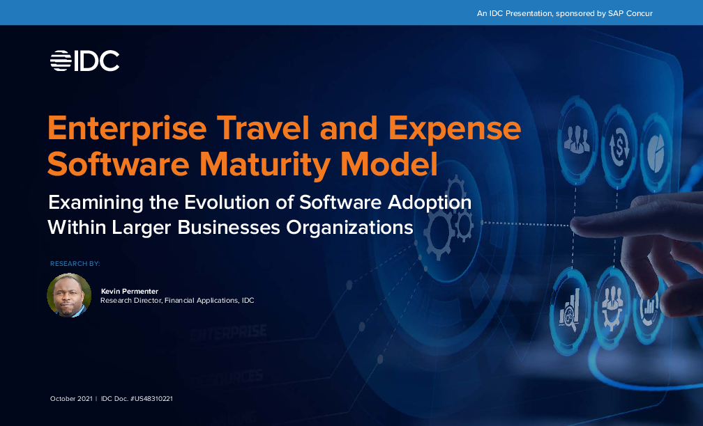 2022 IDC Travel and Expense Software Maturity Model