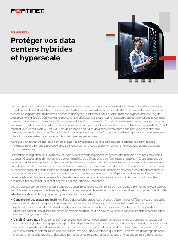 Protéger vos data centers hybrides et hyperscale