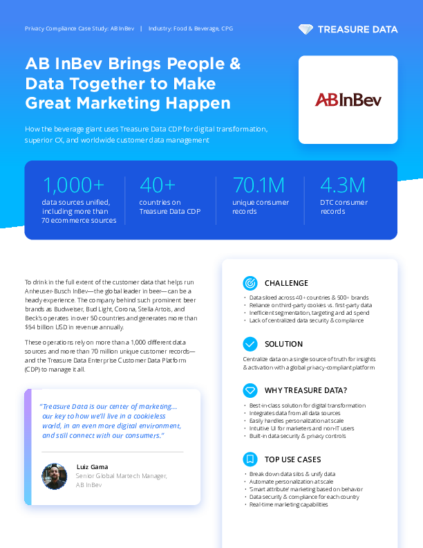 AB InBev Brings People & Data Together to Make Great Marketing Happen