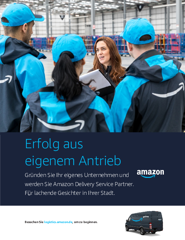 Gründen Sie Ihr eigenes Zustellunternehmen in Kooperation mit Amazon