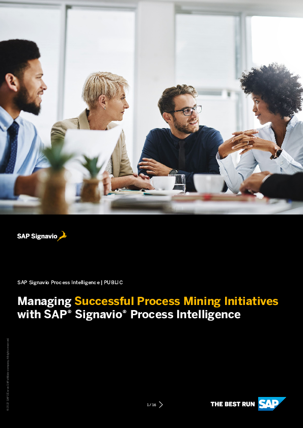 Managing Successful Process Mining Initiatives with SAP Signavio Process Intelligence 