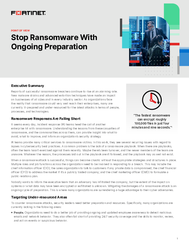 Stop Ransomware With Ongoing Preparation