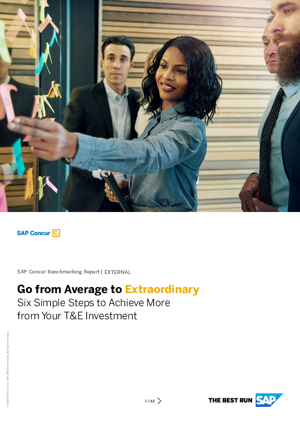 SAP Concur Benchmark Report: Go from Average to Extraordinary