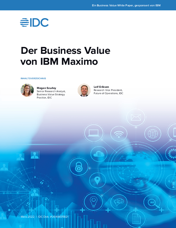 Der Business Value von IBM Maximo