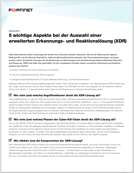 5 wichtige Aspekte bei der Auswahl einer  erweiterten Erkennungs- und Reaktionslösung (XDR)