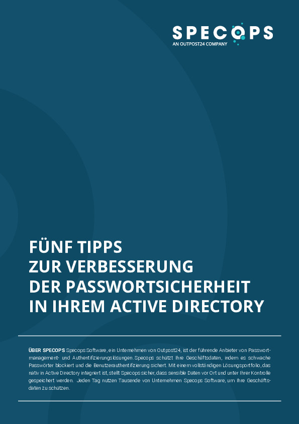 So verbessern Sie Ihre Passwortsicherheit im Active Directory