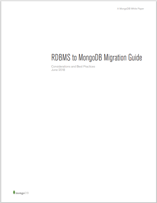 RDBMS to MongoDB Migration Guide