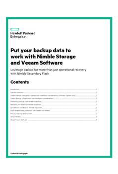 Thumb put your backup data to work with nimble storage and veeam software uk