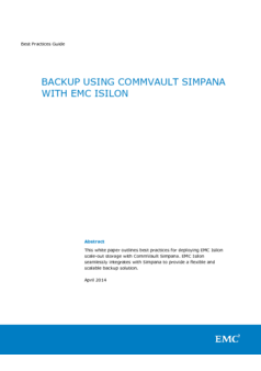 Thumb h13077 wp isilon backup using commvault bestpractices