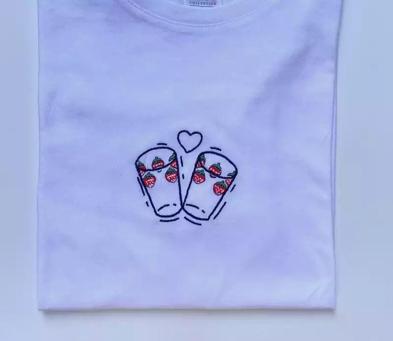 nana strawberry cup t-shirt blanc nana fraise animé manga