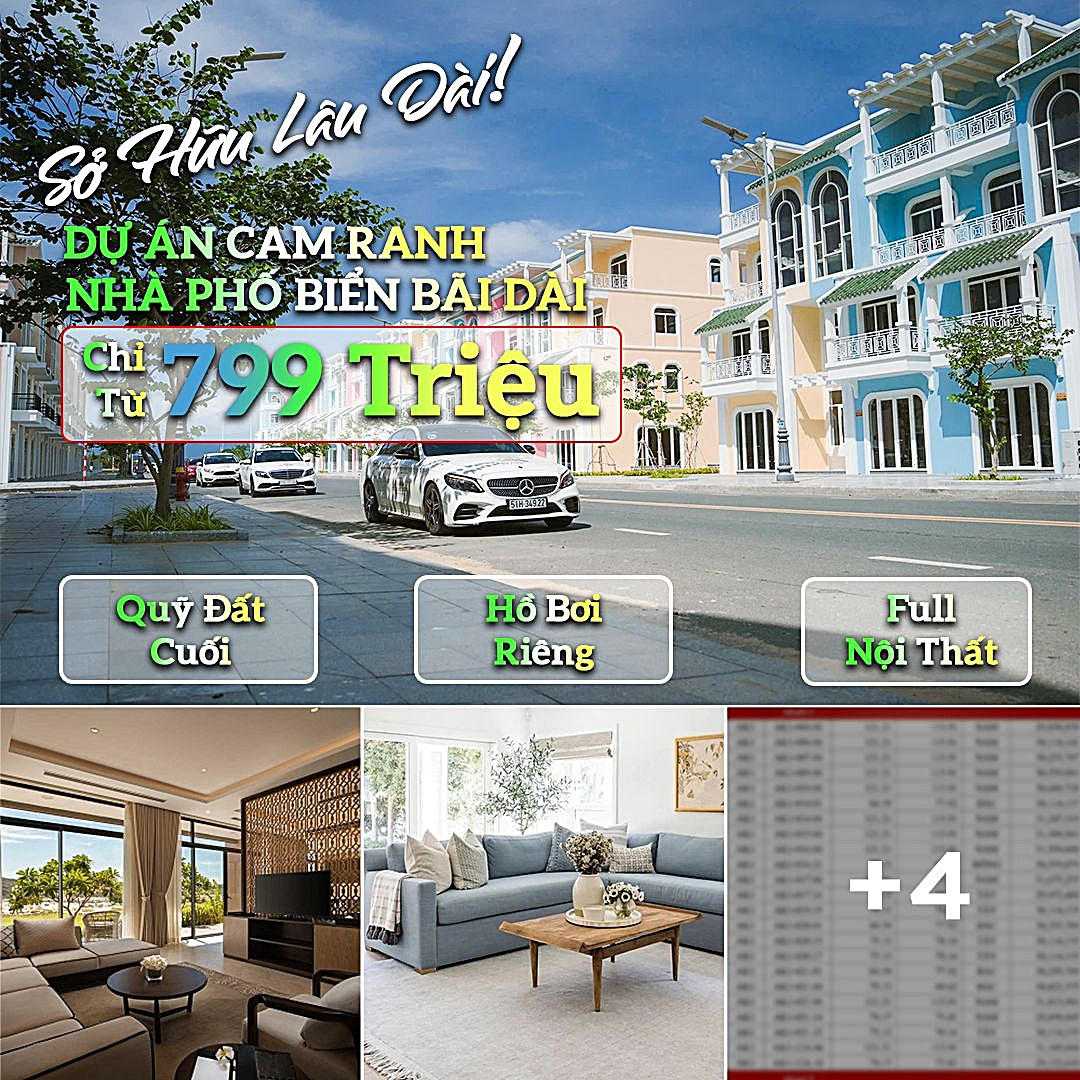 Caraworld Cam Ranh - Nhà phố full nội thất 