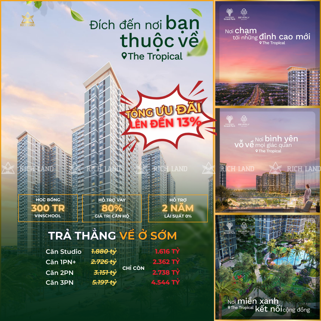 Tất Tần Tật về Vinhomes Grand Park cùng Rich Land