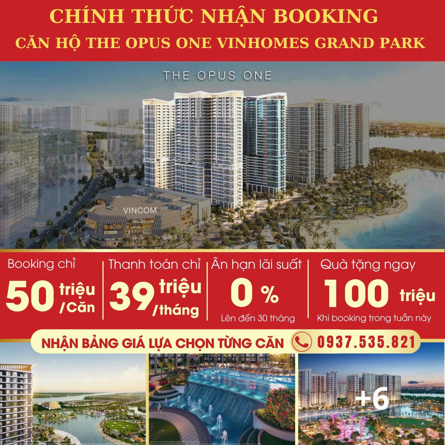 Căn Hộ The Opus One - Vinhomes Grand Park Giá Tốt