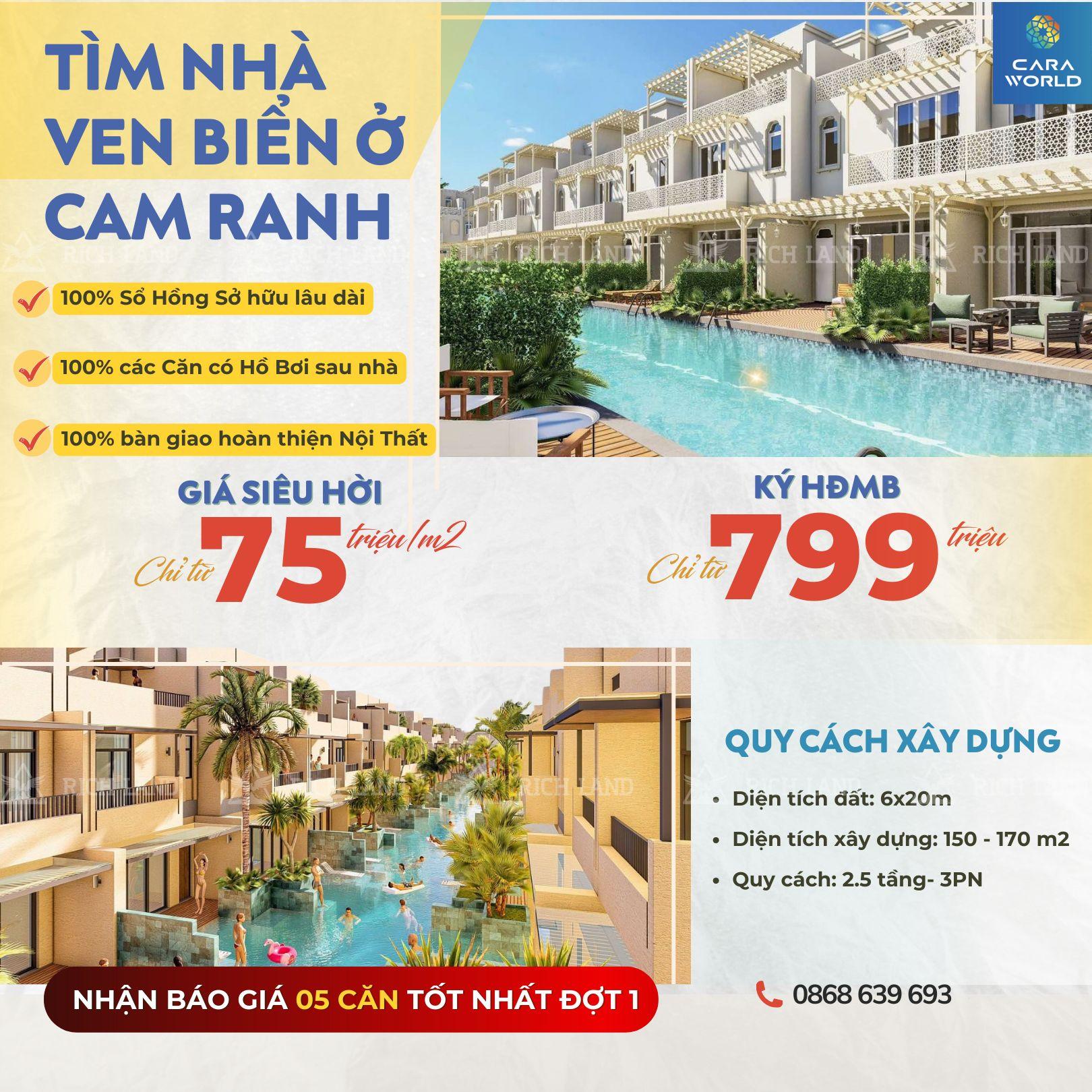 Tất Tần Tật về Dự án Caraworld Cam Ranh cùng Rich Land