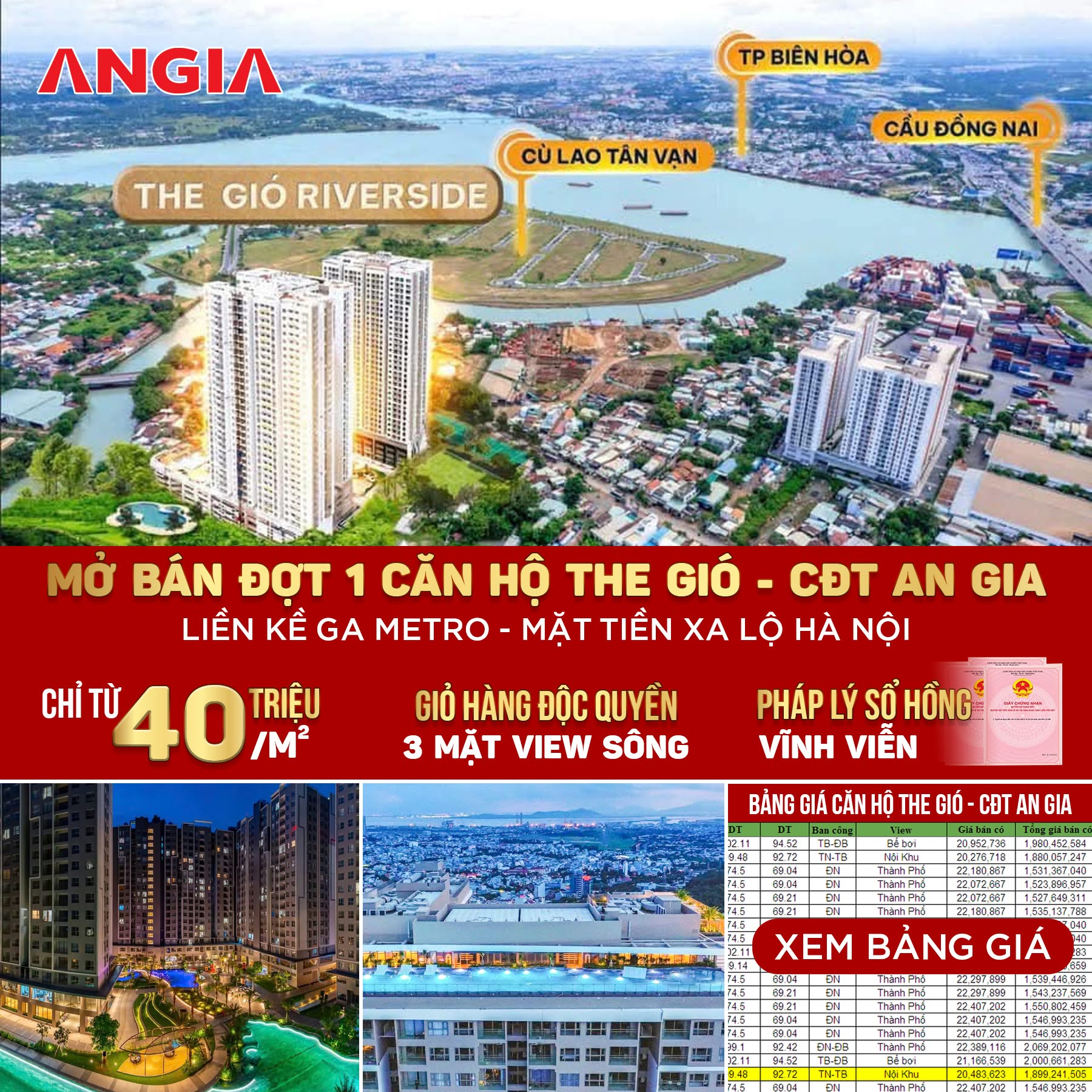 Căn Hộ The Gió Riverside - CĐT An Gia