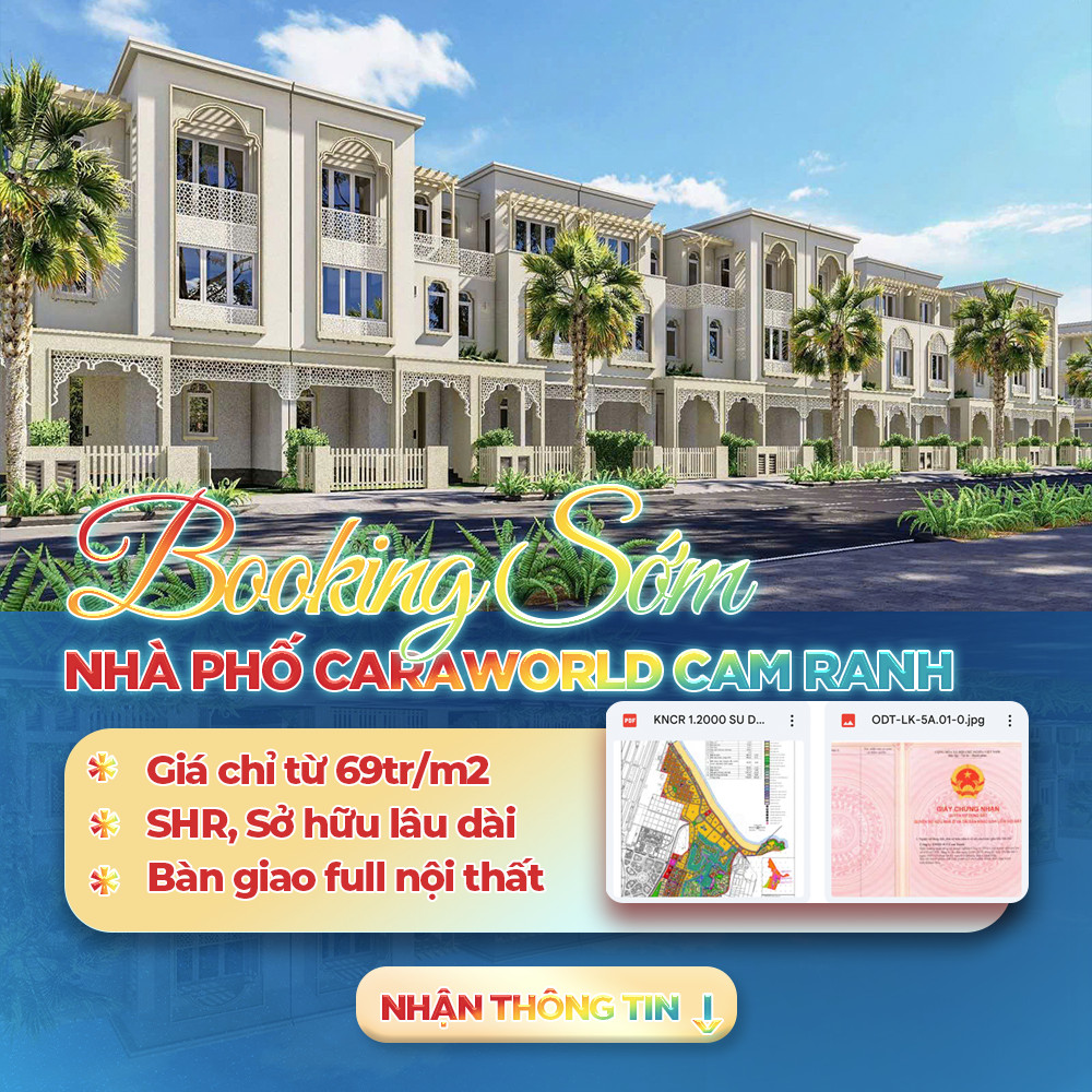 Bảng giá chính thức CaraWorld Cam Ranh