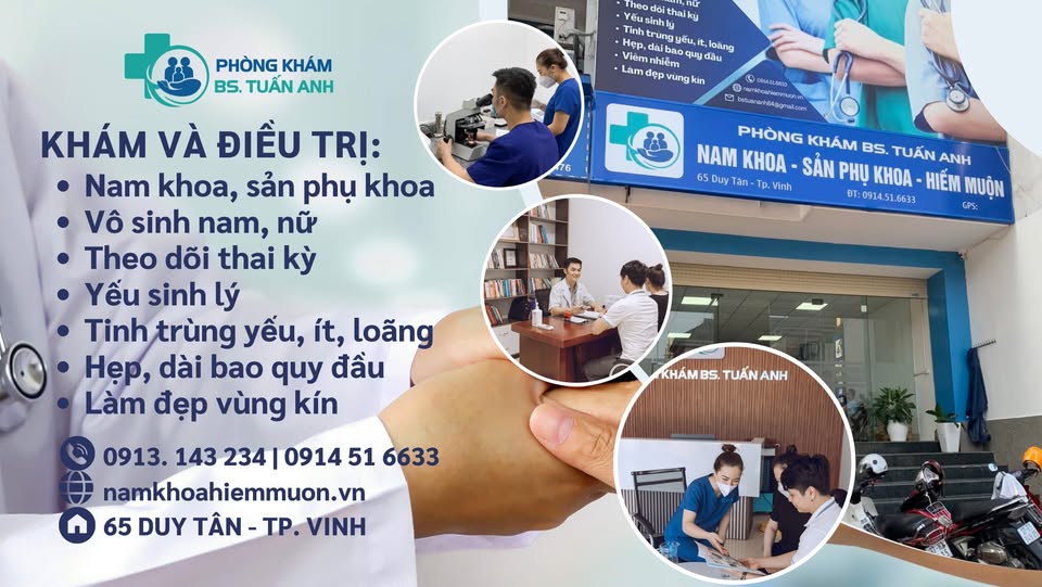 Phòng khám Nam khoa, Sản phụ khoa - Hiếm muộn BS. Tuấn Anh, TP. Vinh