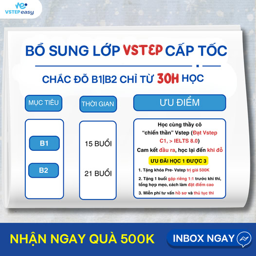 VSTEP EASY - 6 Tuần Chinh Phục Chứng Chỉ B1 B2 VSTEP