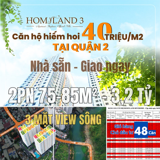 Homy3 - Căn hộ cao cấp rẻ nhất Quận 2. Hotline: ⓿❾❶❺❺❺❺❷❶❸
