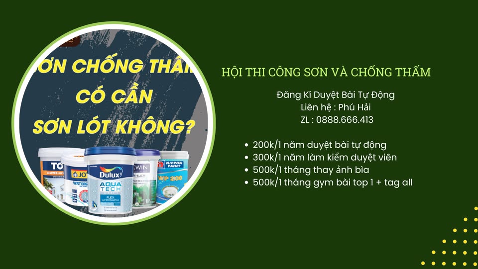 HỘI THI CÔNG SƠN VÀ CHỐNG THẤM