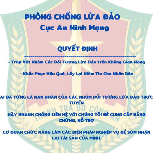 Cục Cảnh Sát Phòng Chống Tội Phạm Sử Dụng Công Nghệ Cao A05