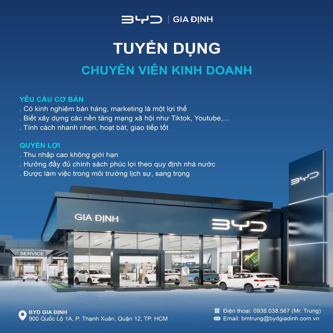 BYD Gia Định - Đại Lý Xe BYD Chính Hãng