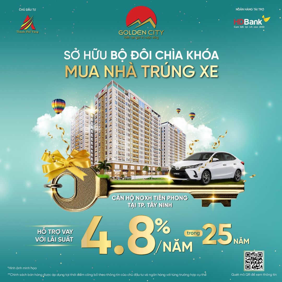 Golden City - Căn hộ NOXH Tp. Tây Ninh 