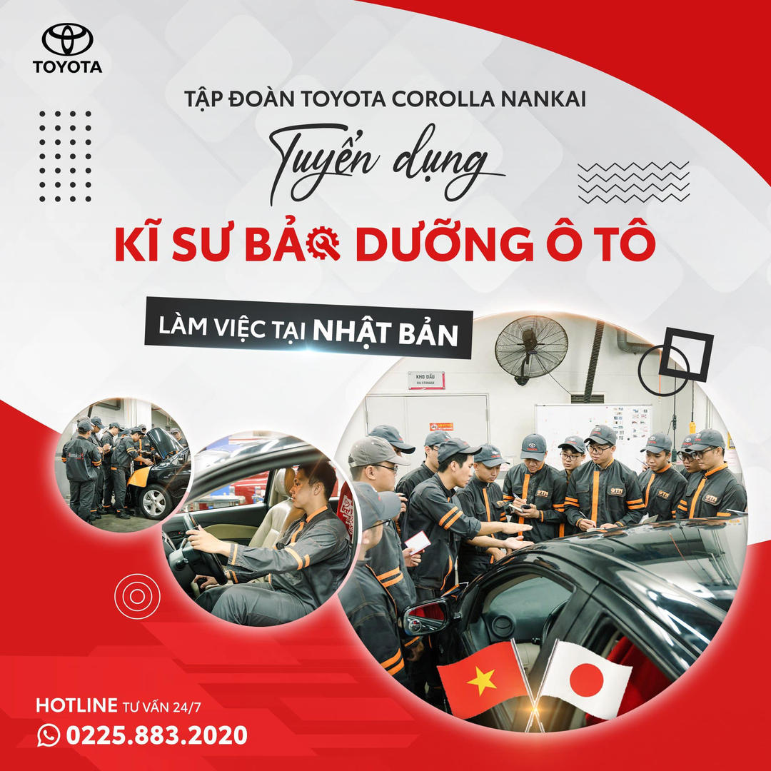 Toyota Nankai'S - Tuyển dụng kỹ sư đi Nhật