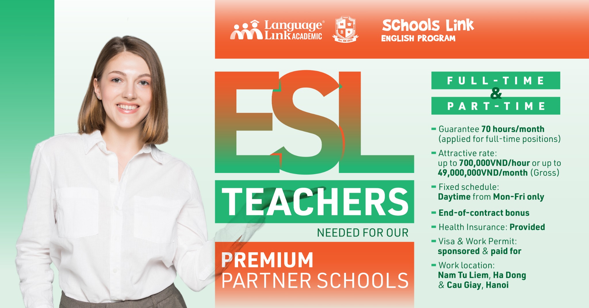 Language Link Vietnam Teacher Recruitment