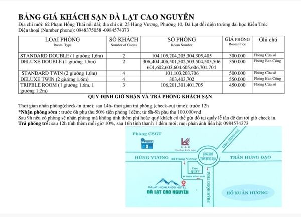 Khách Sạn Đà Lạt Cao Nguyên