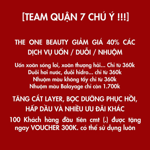 The One Hair Salon - 57 Lâm Văn Bền, Quận 7