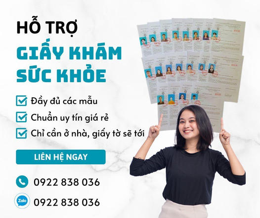 Giấy khám sức khoẻ hcm 