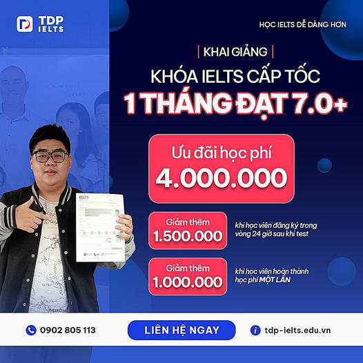 TDP IELTS - IELTS cấp tốc