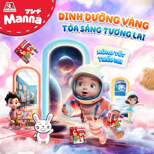 MANNA - Bánh ăn dặm giàu Canxi từ Nhật Bản