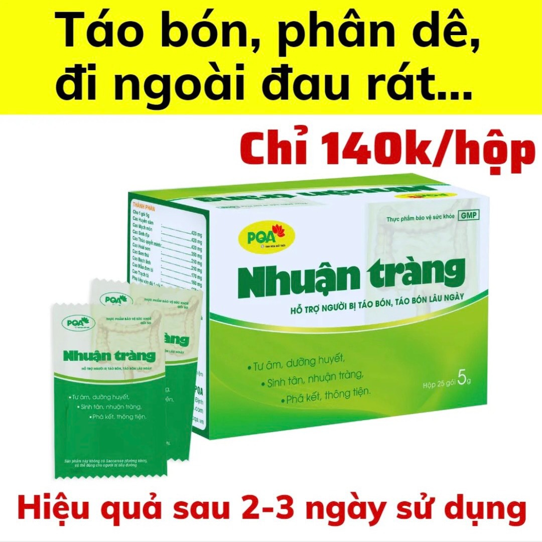 Nhuận Tràng PQA - Cứu Tinh Cho Người Táo Bón