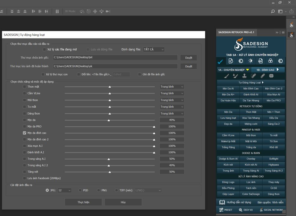 Sadesign Retouch Panel