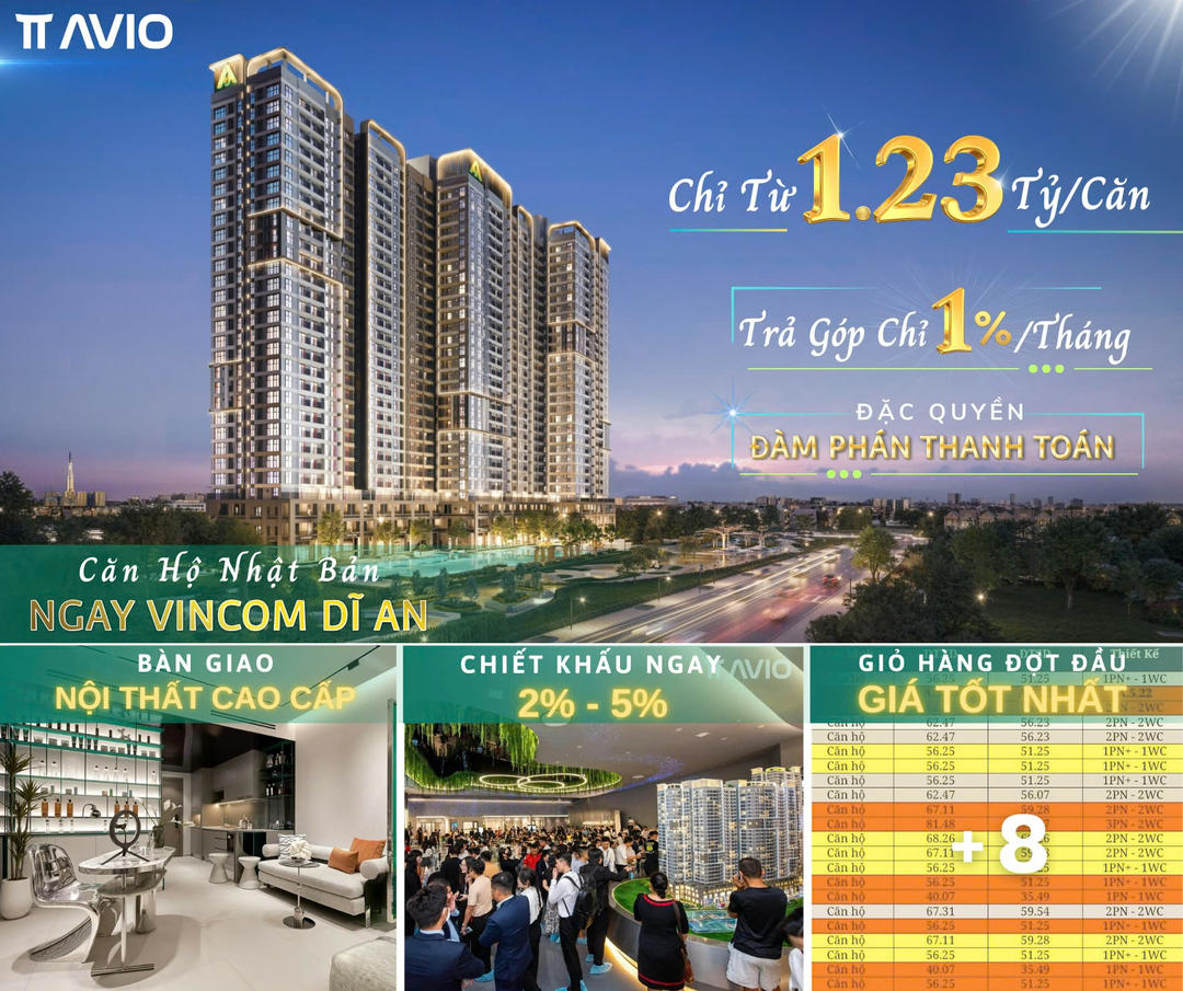 Căn hộ TT AVIO NHẬT - Chỉ 1.2 tỷ/căn