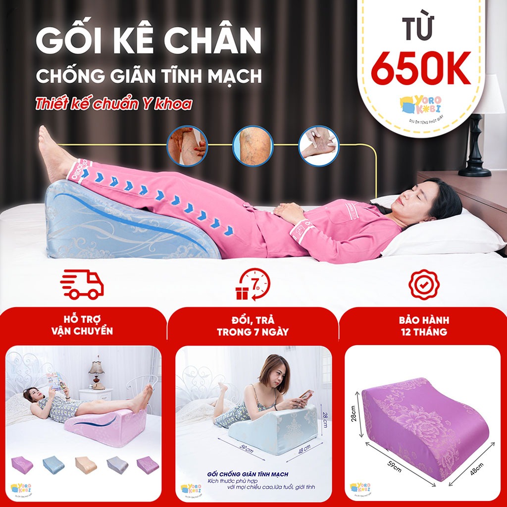 Gối giãn tĩnh mạch và gối Trào ngược dạ dày Yorokobi- Phân phối chính hãng