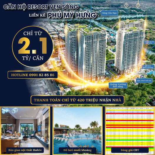 Căn hộ resort liền kề Phú Mỹ Hưng - Khải Hoàn Prime