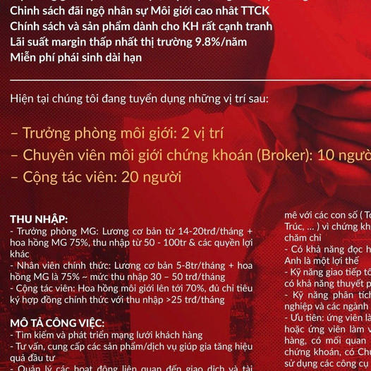 Tuyển Dụng Chứng Khoán VPS