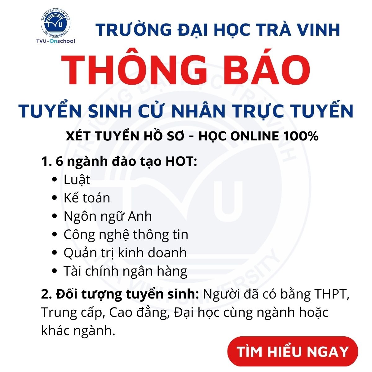 Đại học Trà Vinh - Đại học từ xa cho người đi làm bận rộn