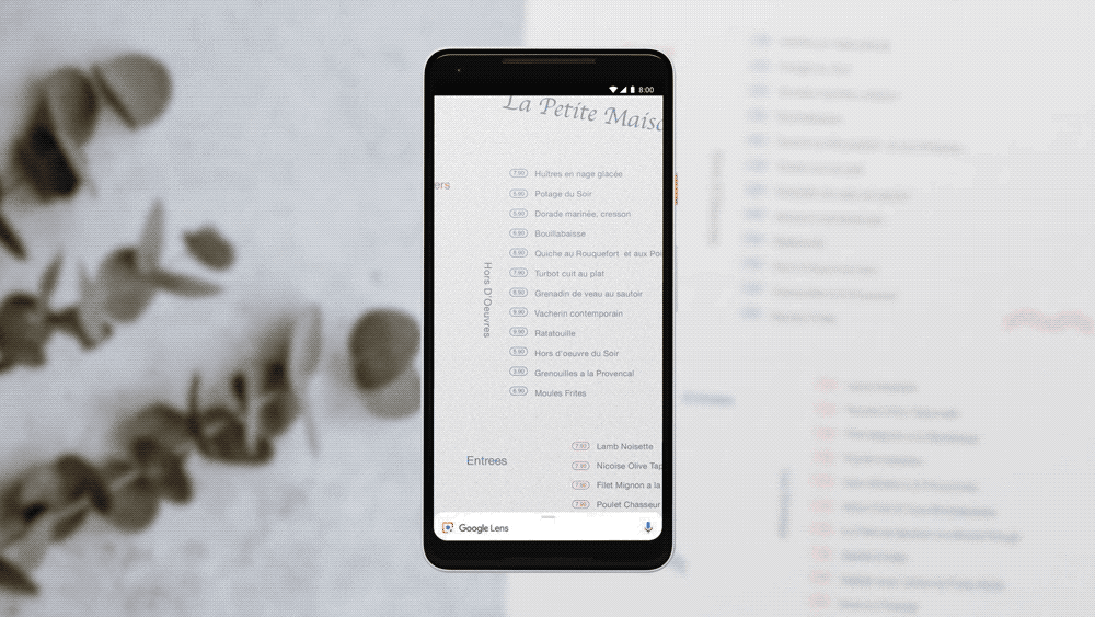 Google lens visual search