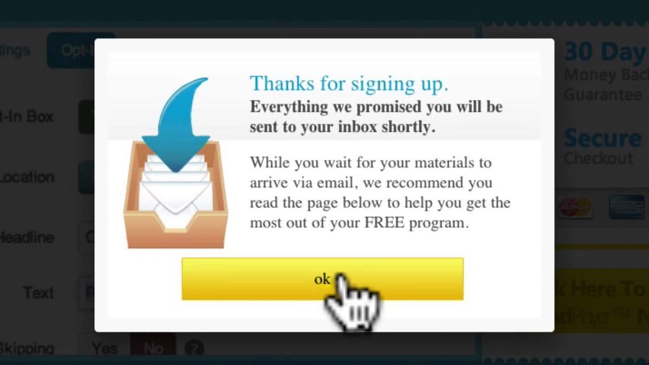simple free thank you page template for increasing sales leadpages